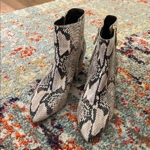 Cole Haan snake skin Booties